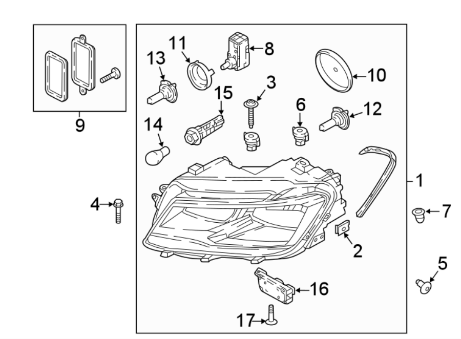 2005-Volkswagen-Brake-hose.-COMPOSITE-HEADLIGHT.-Headlight-...